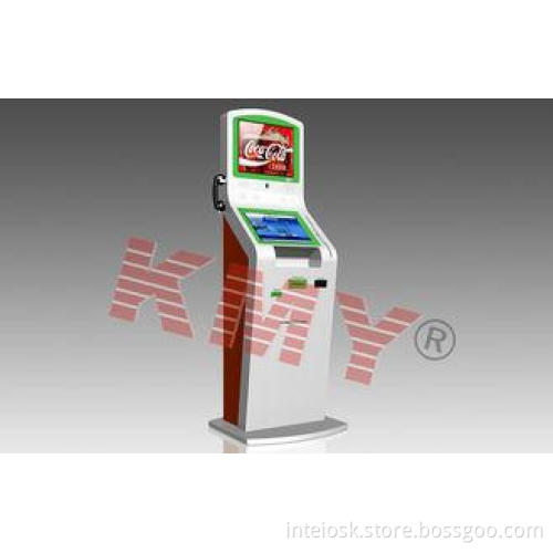 Silver 22 Inch Ticket Vending Kiosk Display With Finger Pri